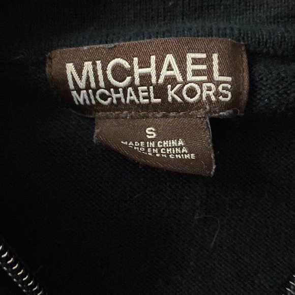 Michael Kors 1/4 Zip Black Sweater Size S - Picture 4 of 5